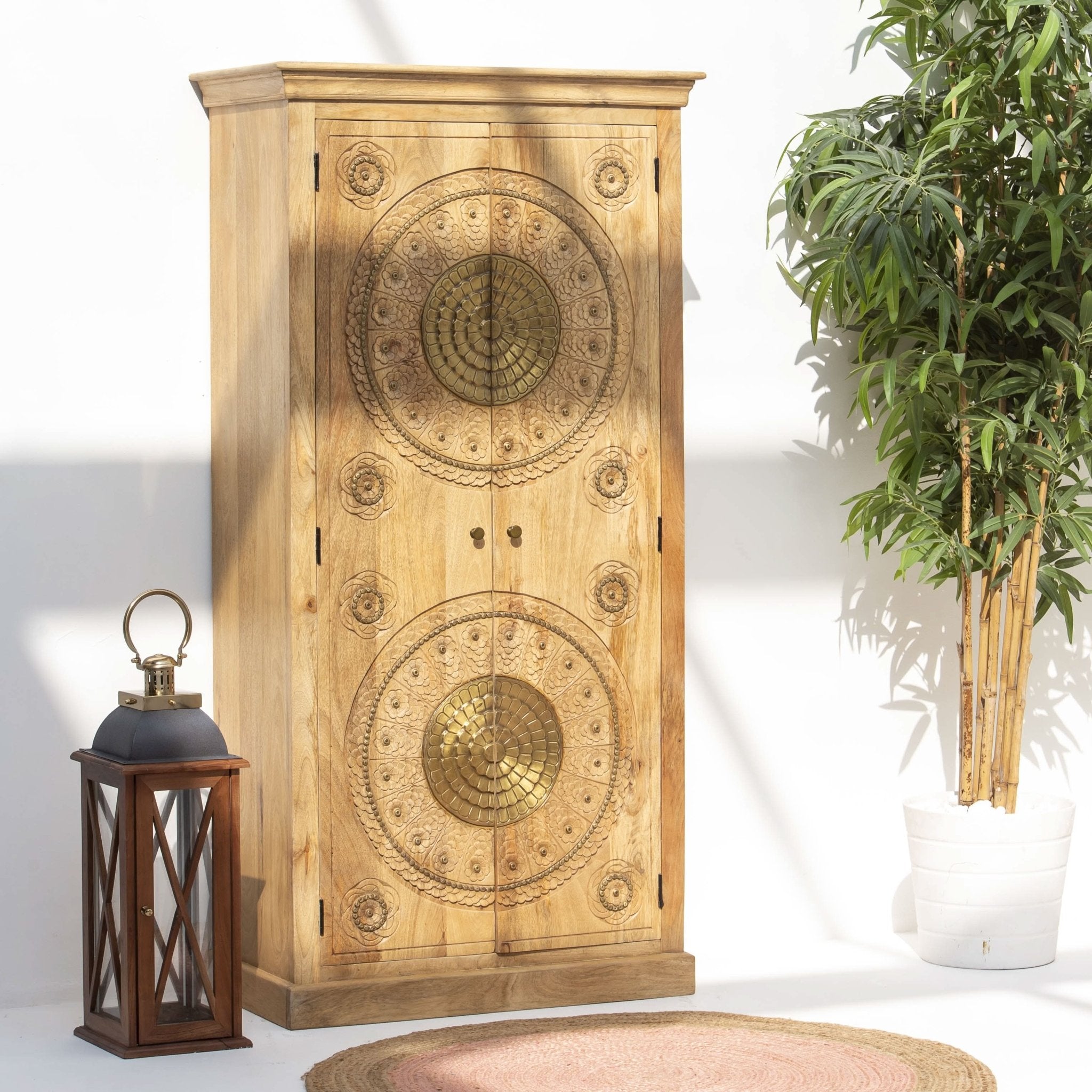 GOLD COAT WOODEN CABINET - Art and craft furniture