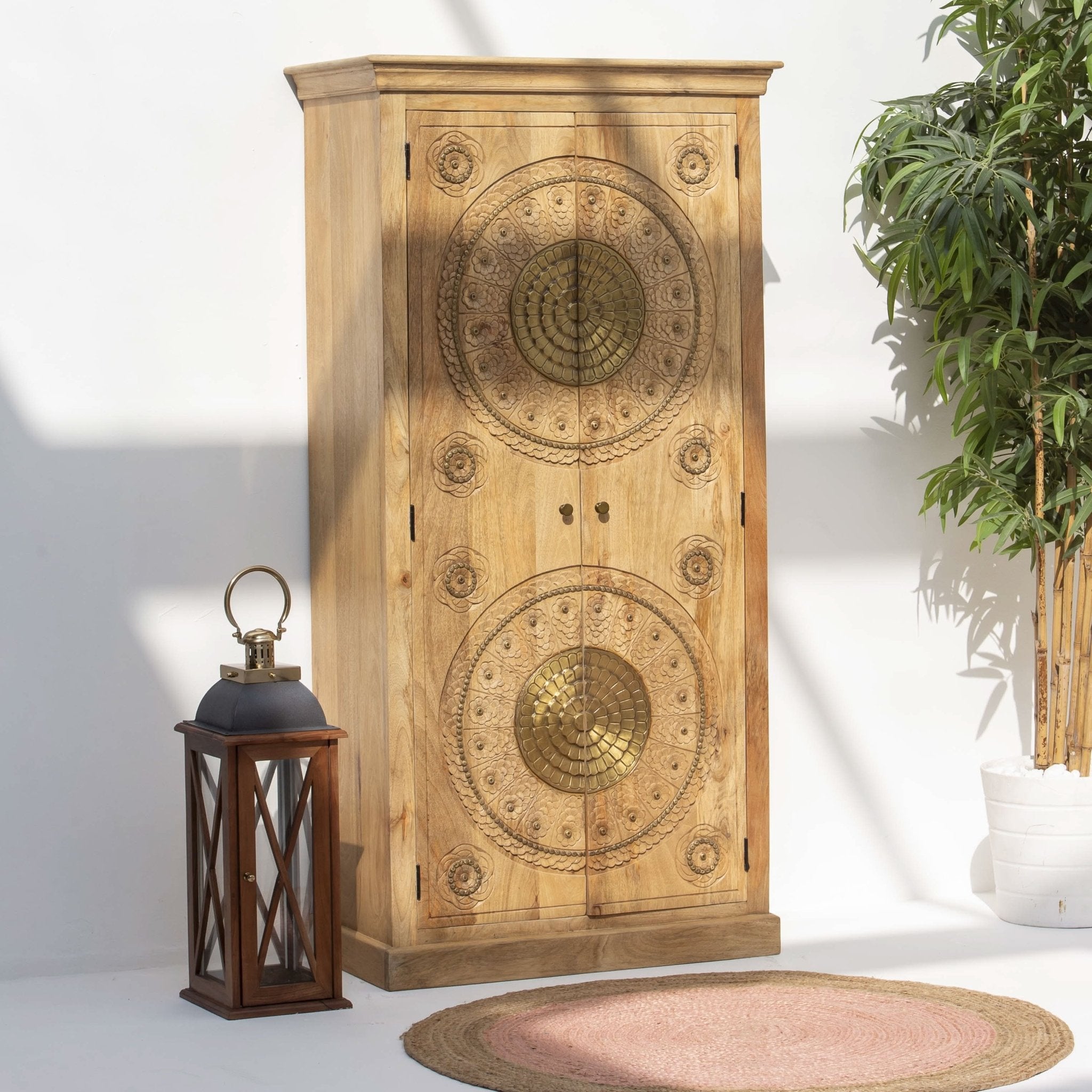 GOLD COAT WOODEN CABINET - Art and craft furniture