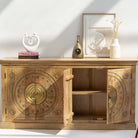 GOLD COAT WOODEN FOUR DOOR SIDEBOARD - Art and craft furniture