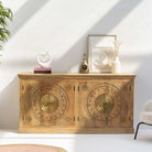 GOLD COAT WOODEN FOUR DOOR SIDEBOARD - Art and craft furniture