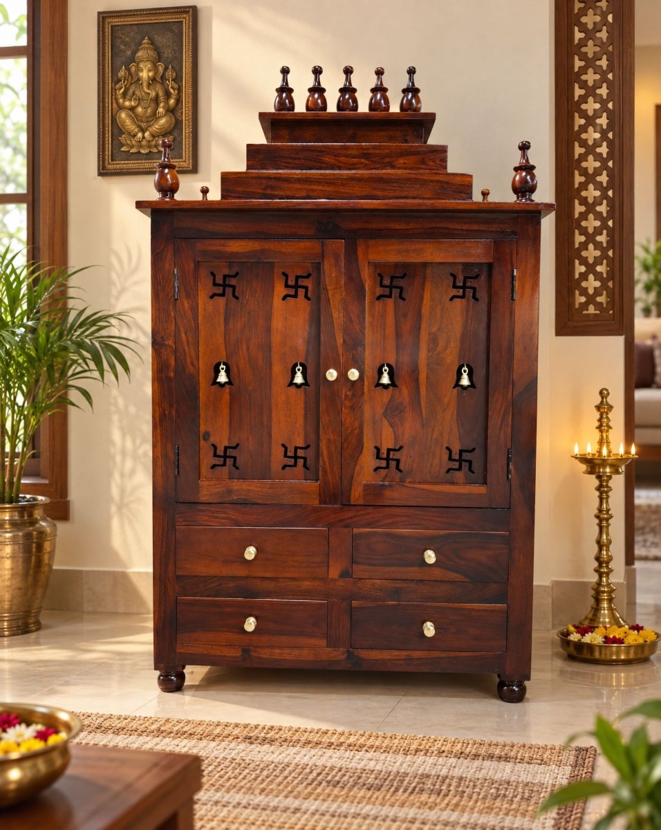 Hand Crafted Wooden Temple - Art and craft furniture
