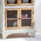 HAVELI WOODEN GLASS CARVING CABINET - Art and craft furniture