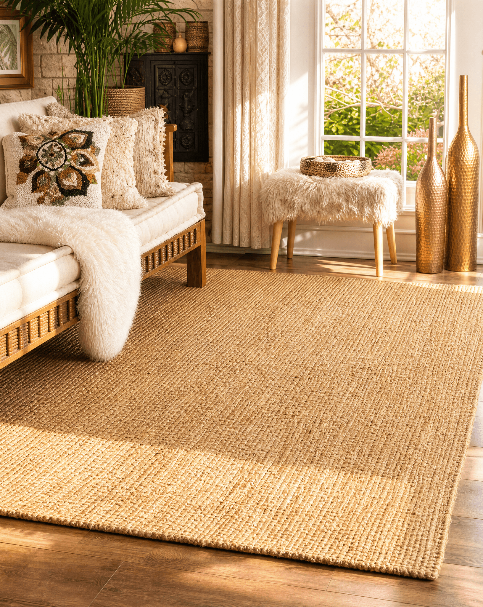 HAVEN JUTE HANDMADE RUG - Art and craft furniture