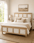 HAWAI CARVED MANGO WOOD BED - Art and craft furniture