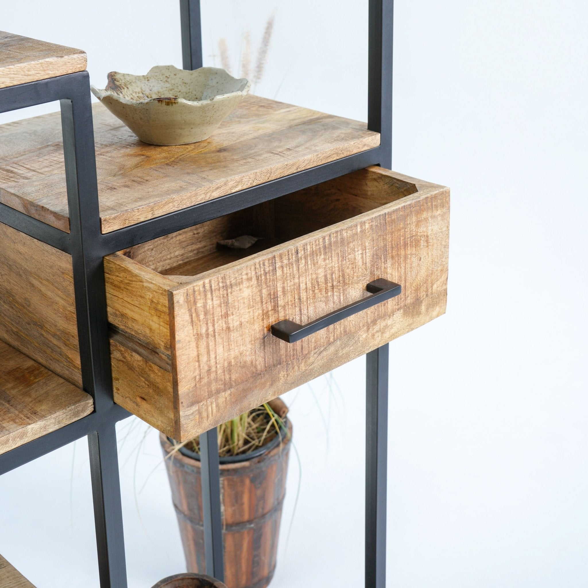 INDUSTRIAL FOUR-DRAWER BOOKSHELF - Art and craft furniture