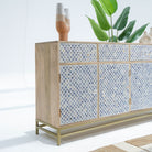 INLAY FOUR DRAWER FOUR DOOR SIDEBOARD - Art and craft furniture