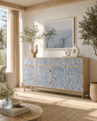 INLAY FOUR DRAWER FOUR DOOR SIDEBOARD - Art and craft furniture