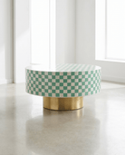 INLAY LIGHT ROUND COFFEE TABLE - Art and craft furniture