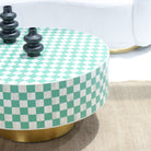 INLAY LIGHT ROUND COFFEE TABLE - Art and craft furniture