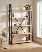 Ironix Black Metal Bookshelf - Art and craft furniture