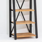IRONIX BLACK METAL OPEN BOOKSHELF - Art and craft furniture