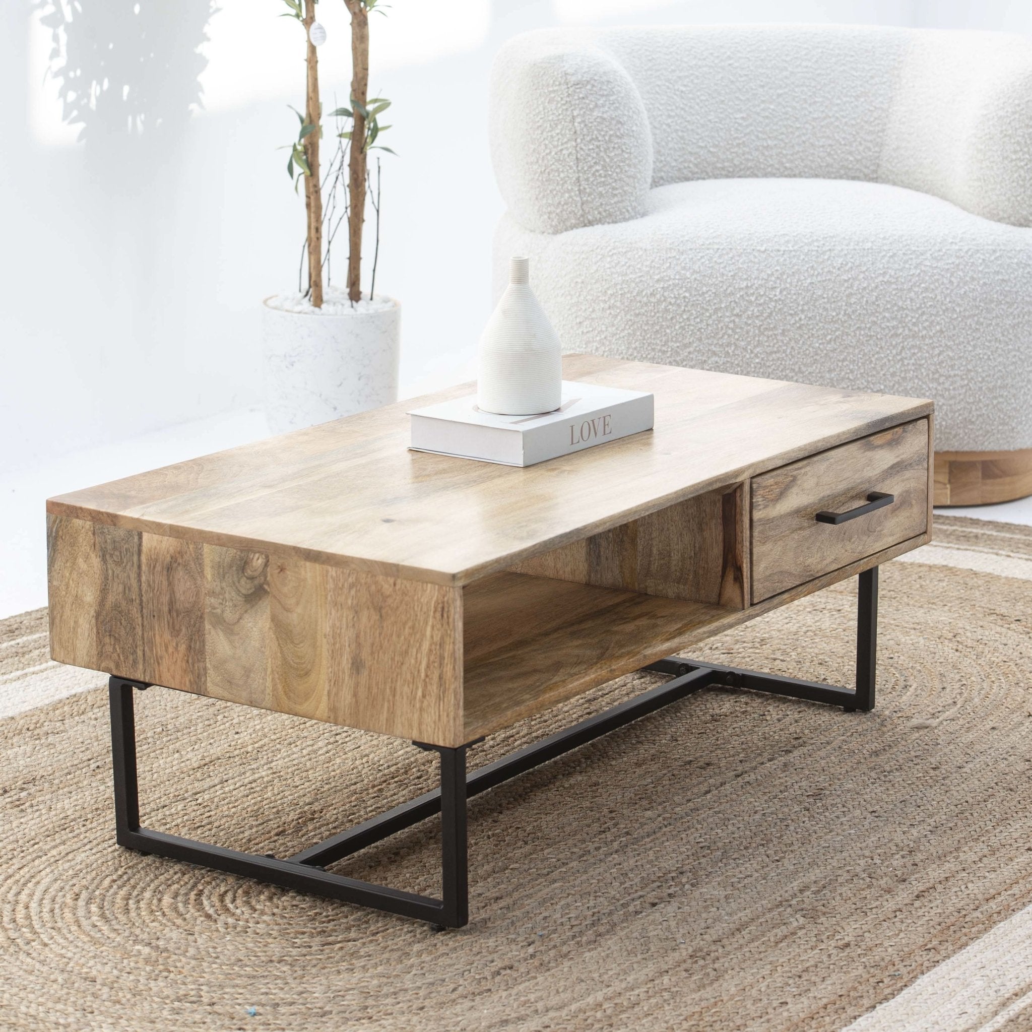 IRONIX ONE DRAWER COFFEE TABLE - Art and craft furniture