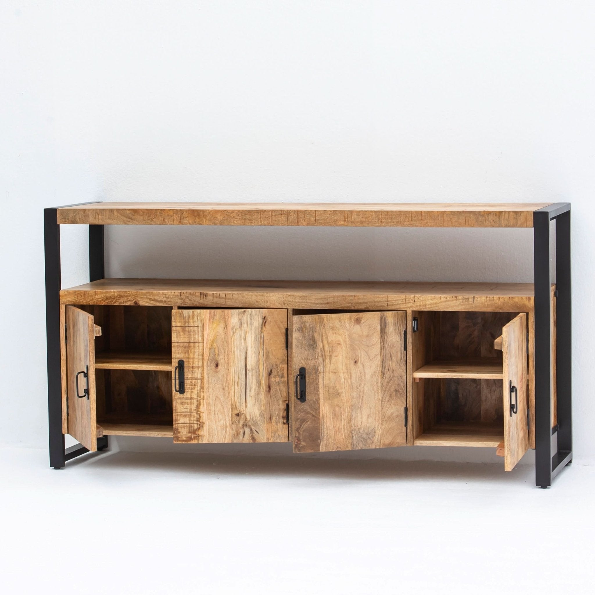 IRONIX WOODEN FOUR DOOR SIDEBOARD - Art and craft furniture