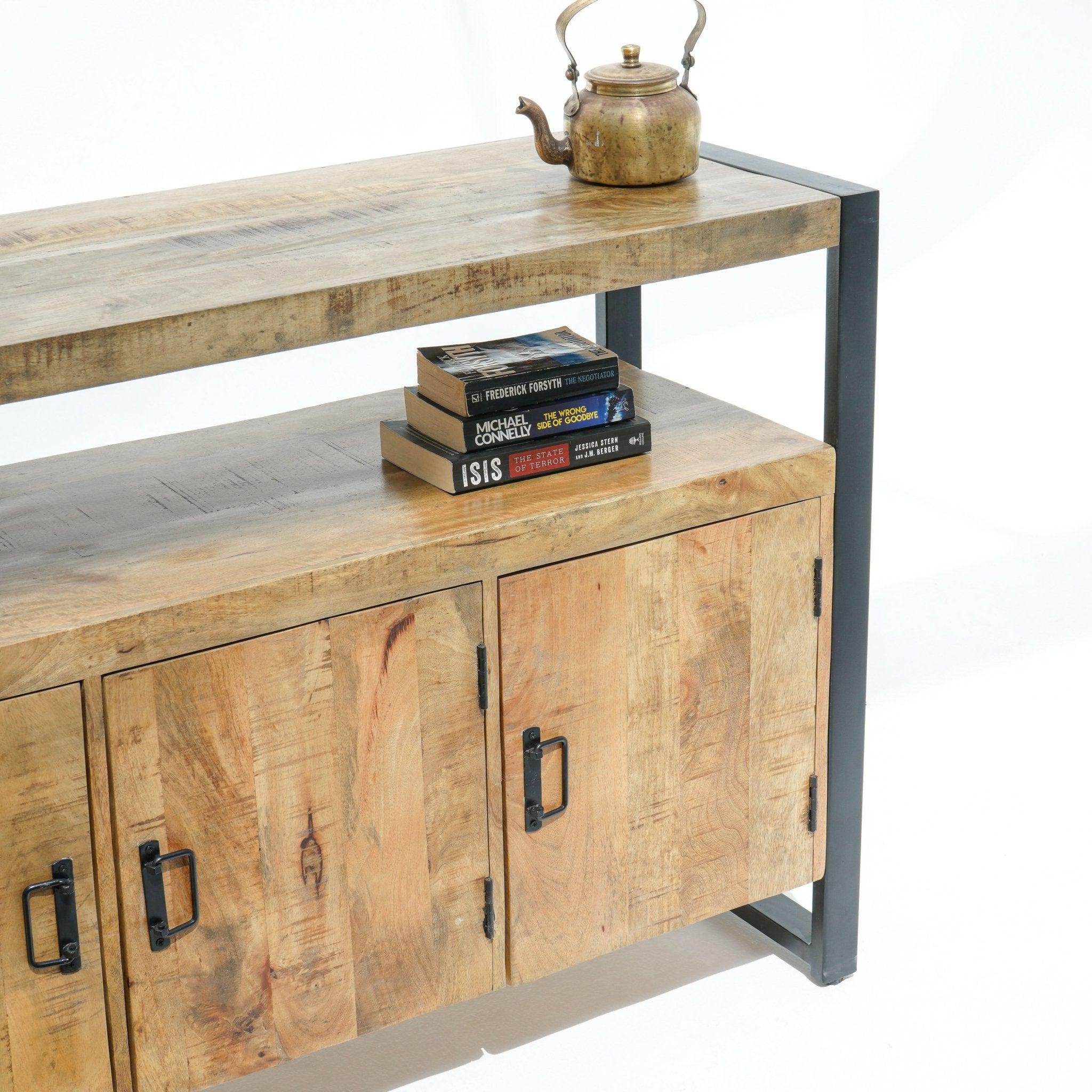 IRONIX WOODEN THREE DOOR SIDEBOARD - Art and craft furniture