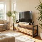 Ironix Wooden TV Stand - Art and craft furniture
