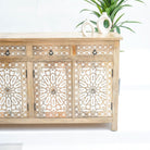 IVORY CNC DESIGN FOUR DOOR FOUR DRAWER SIDEBOARD - Art and craft furniture