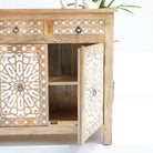 IVORY CNC DESIGN FOUR DOOR FOUR DRAWER SIDEBOARD - Art and craft furniture