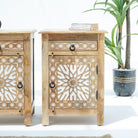 IVORY CNC DESIGN NIGHTSTAND TABLE - Art and craft furniture