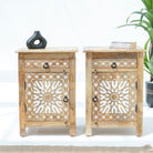IVORY CNC DESIGN NIGHTSTAND TABLE - Art and craft furniture