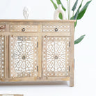 IVORY CNC DESIGN THREE DOOR THREE DRAWER SIDEBOARD - Art and craft furniture