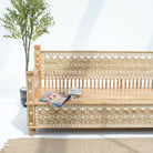 IVORY CNC DESIGN THREE-SEATER SOFA - Art and craft furniture