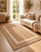 IVORY EDGE NATURAL JUTE HANDMADE RUG - Art and craft furniture