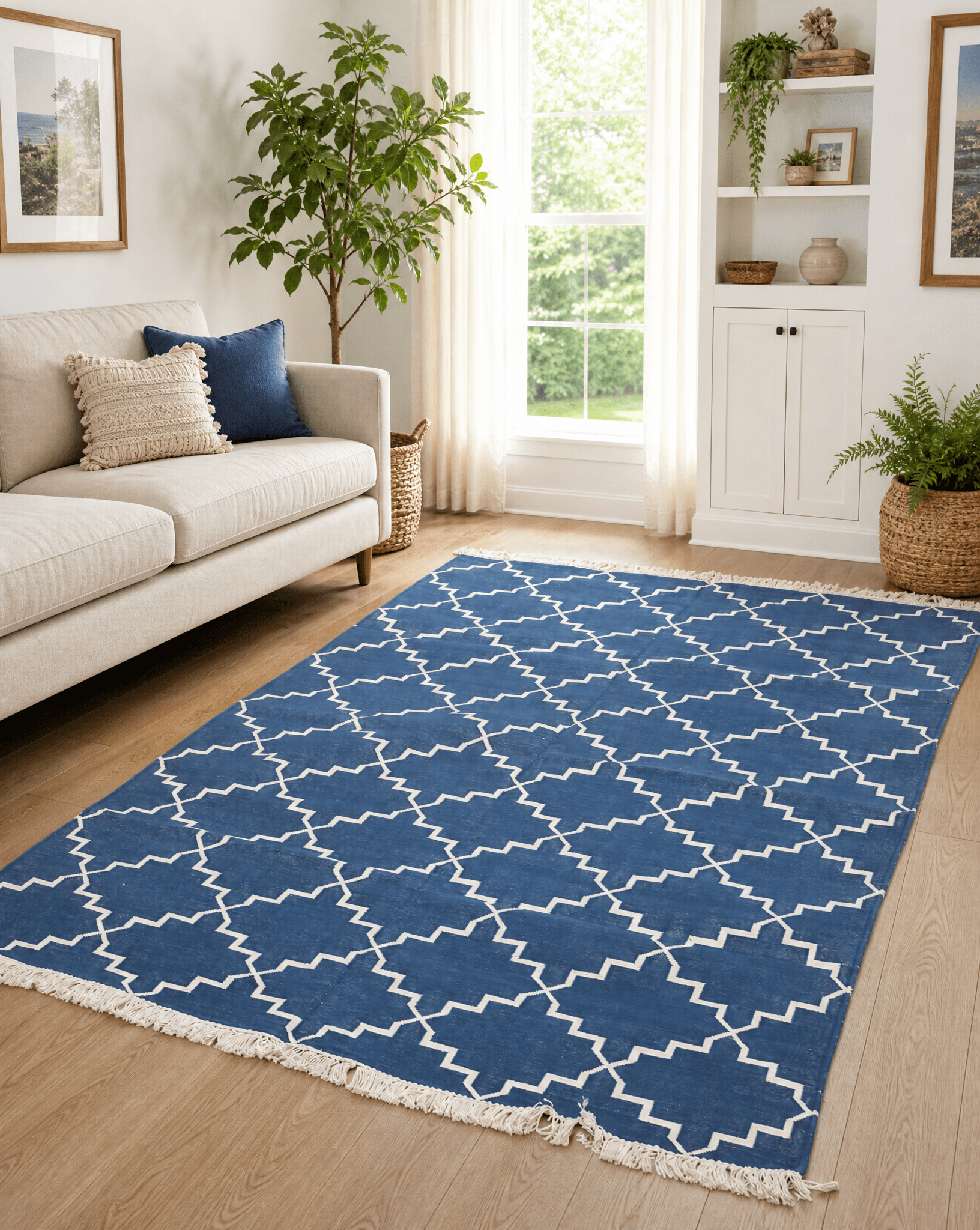JAIPUR LOOM HANDWOVEN COTTON RUG - Art and craft furniture