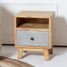 LEAVES ONE DRAWER NIGHTSTAND - Art and craft furniture