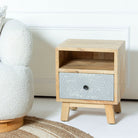 LEAVES ONE DRAWER NIGHTSTAND - Art and craft furniture