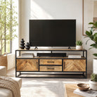Linea Mango wood TV Stand - Art and craft furniture