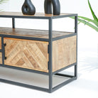 LINEA TWO DRAWER TWO DOOR TV STAND - Art and craft furniture