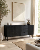Linwood Iron 3 Door 3 Drawer Sideboard Cabinet - Art and craft furniture