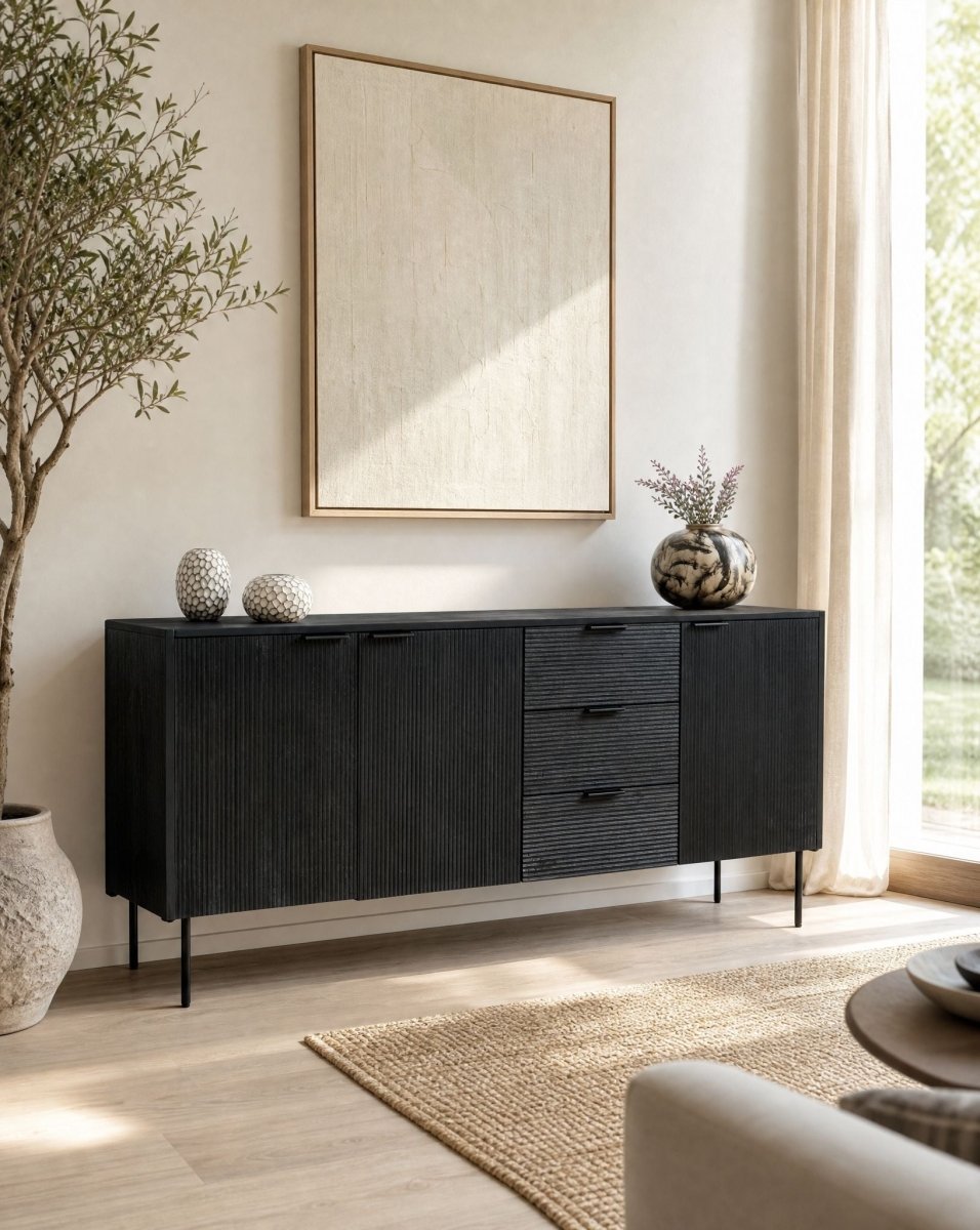 Linwood Iron 3 Door 3 Drawer Sideboard Cabinet - Art and craft furniture