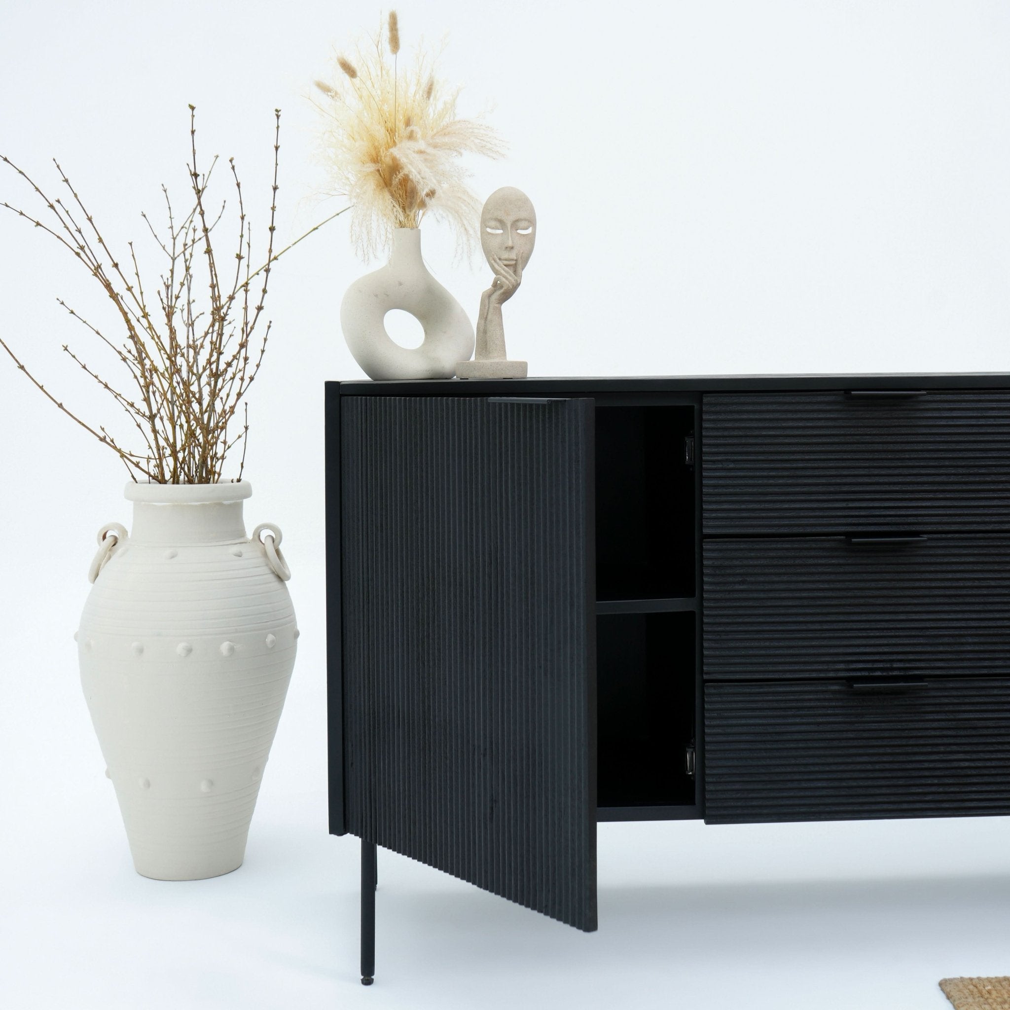 LINWOOD TWO DOOR THREE DRAWER SIDEBOARD - Art and craft furniture