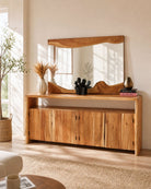 Live Edge Acacia Four Door Sideboard - Art and craft furniture