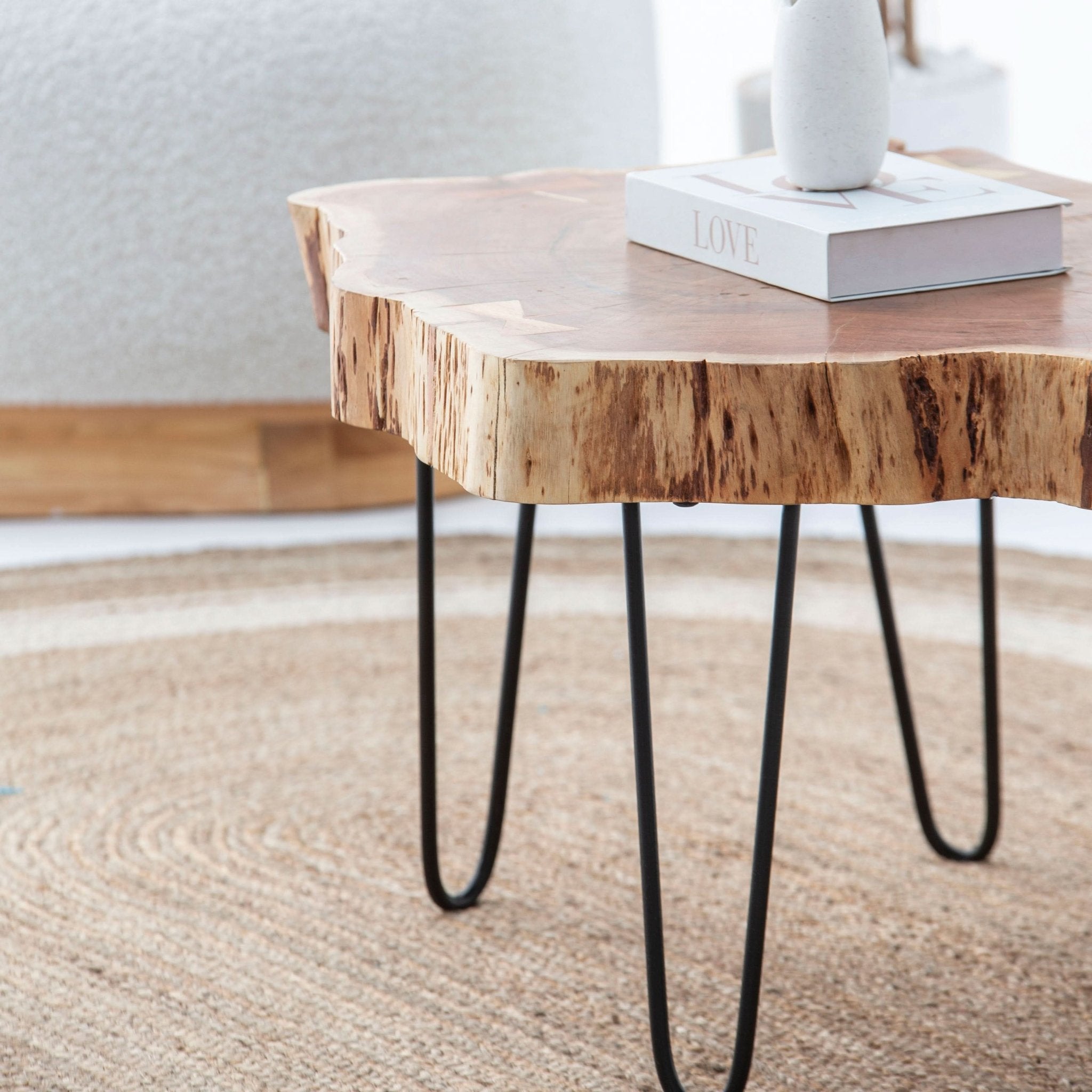 LIVE-EDGE ACACIA WOOD COFFEE TABLE - Art and craft furniture