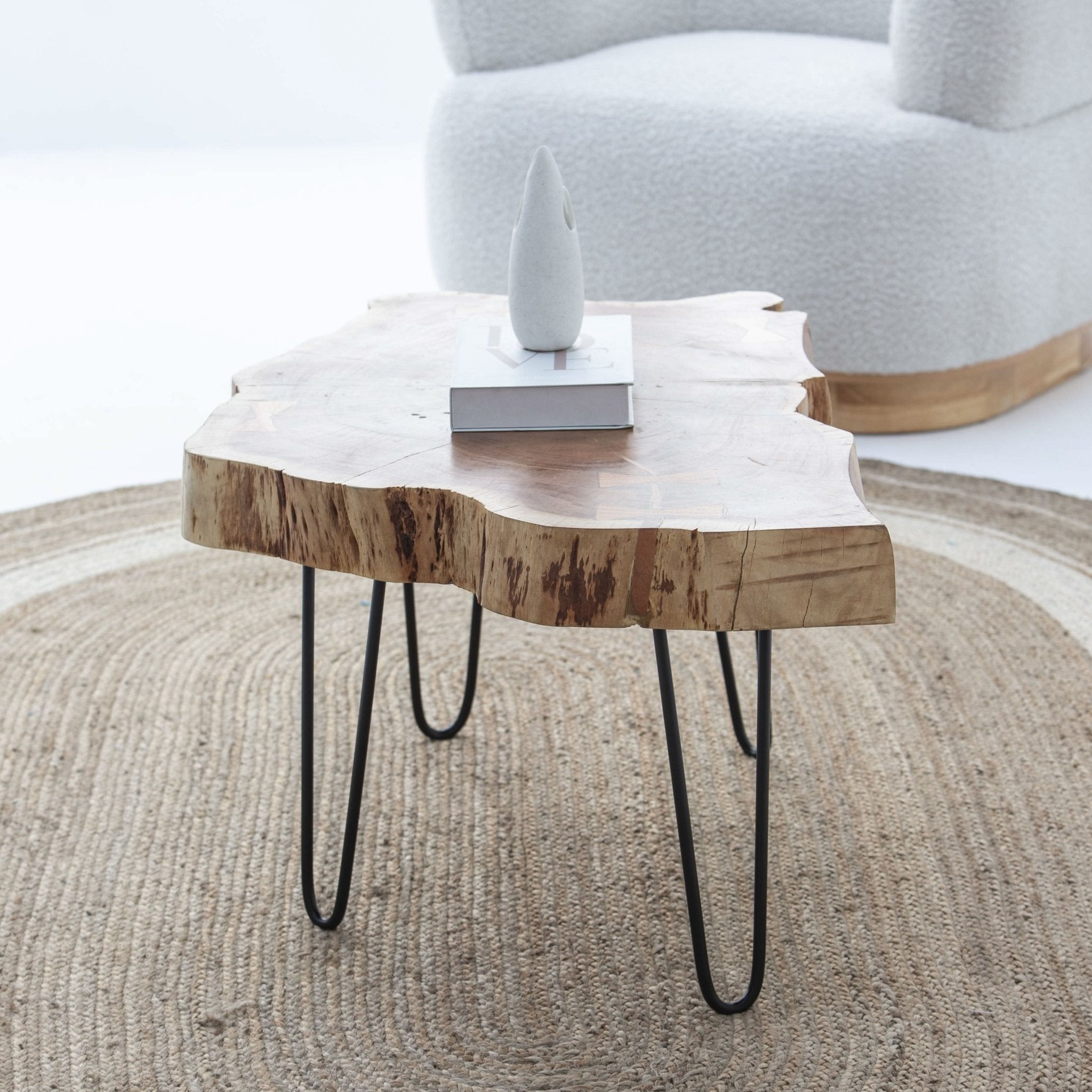 LIVE-EDGE ACACIA WOOD COFFEE TABLE - Art and craft furniture