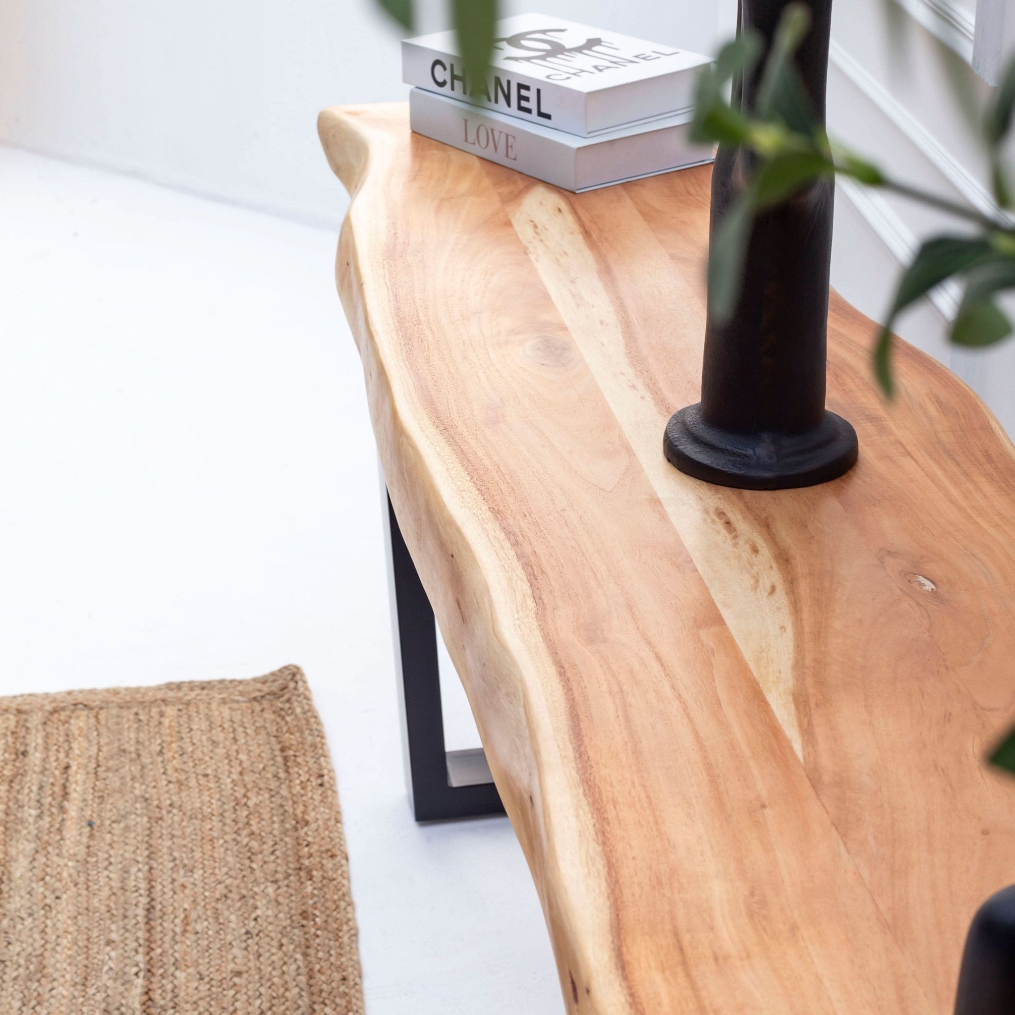 LIVE EDGE ACACIA WOOD CONSOLE TABLE - Art and craft furniture