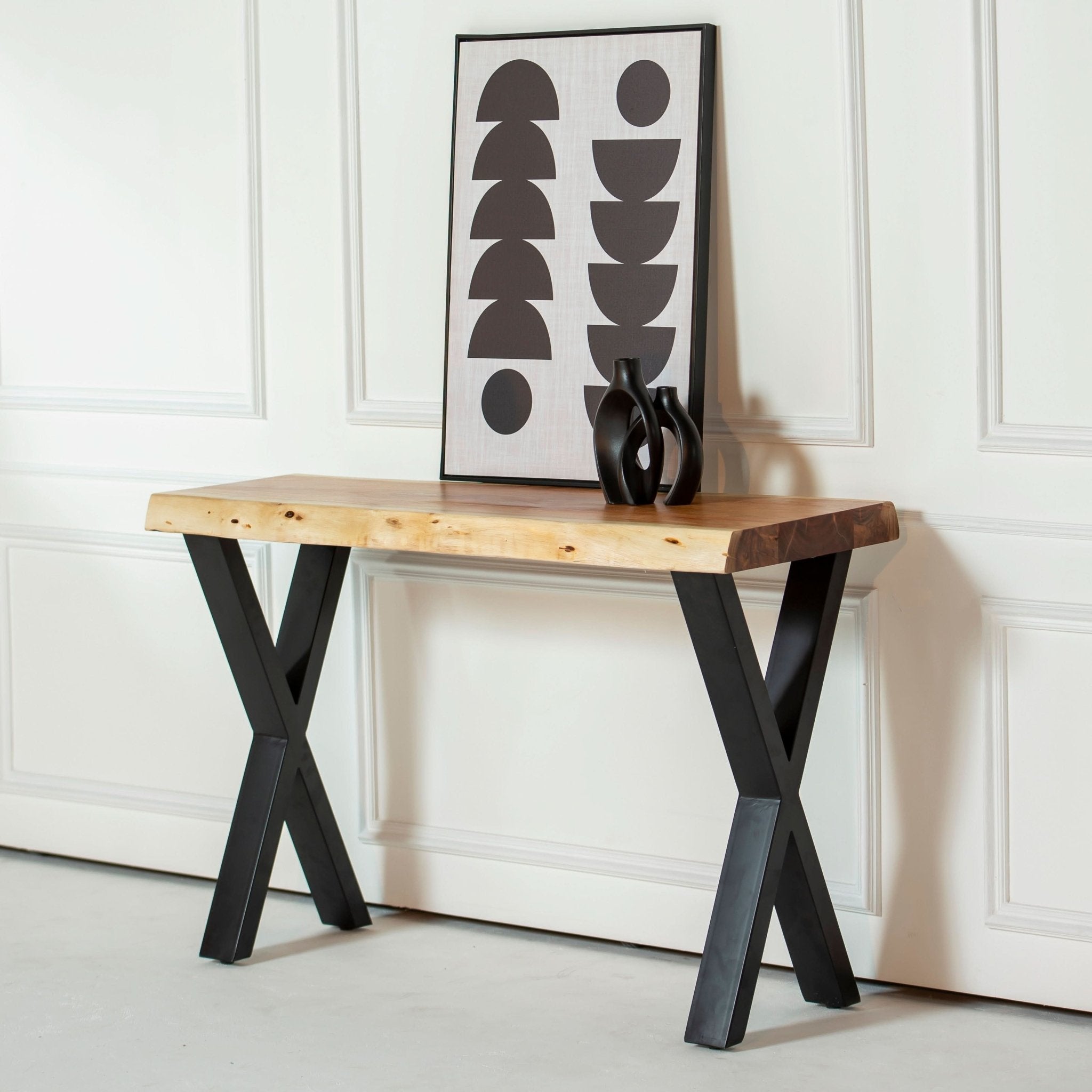 LIVE EDGE ACACIA WOOD CONSOLE TABLE - Art and craft furniture