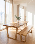 LIVE-EDGE ACACIA WOOD DINING TABLE - Art and craft furniture
