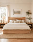 LIVE EDGE ACACIA WOODEN BED - Art and craft furniture