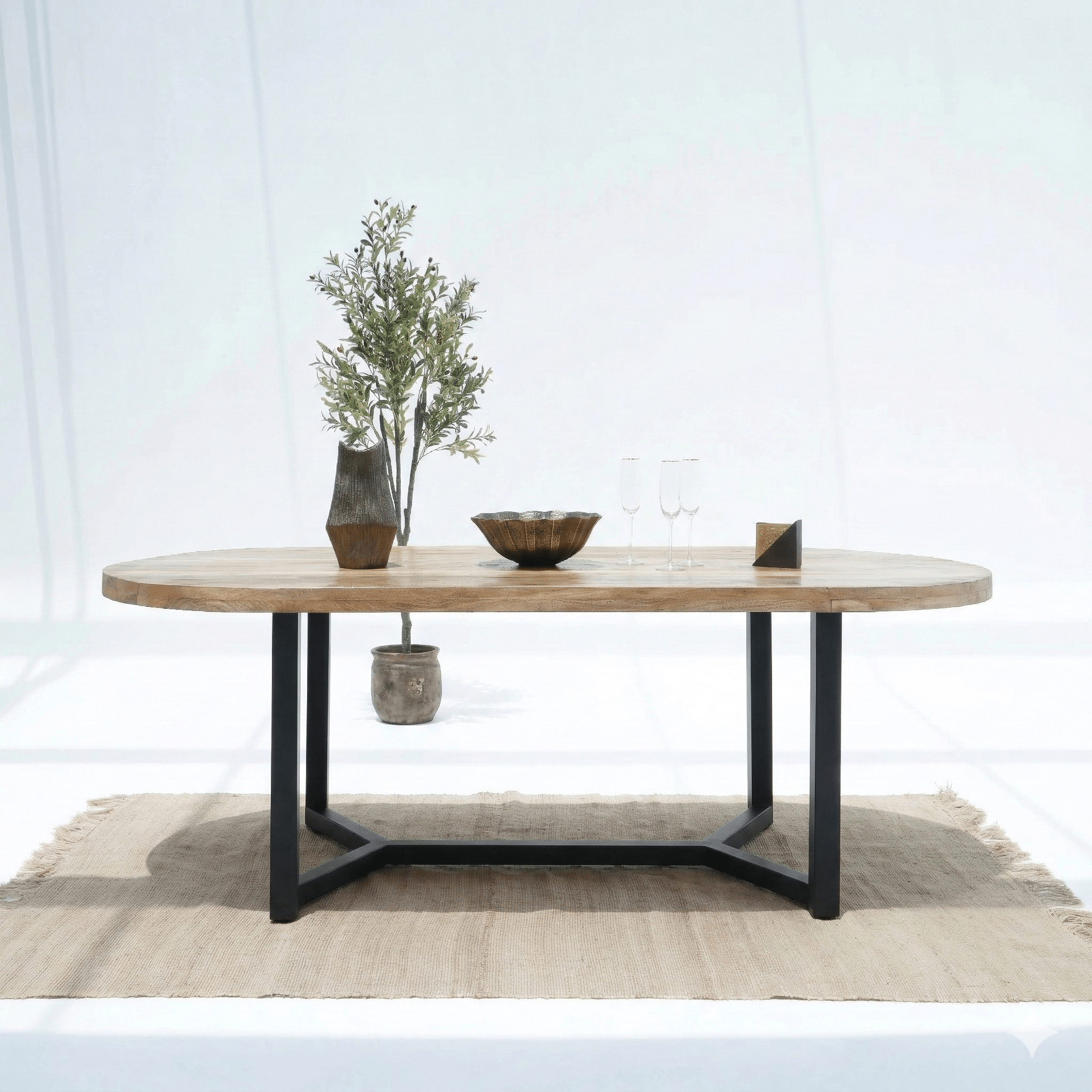 LOFT WOODEN DINNING TABLE - Art and craft furniture