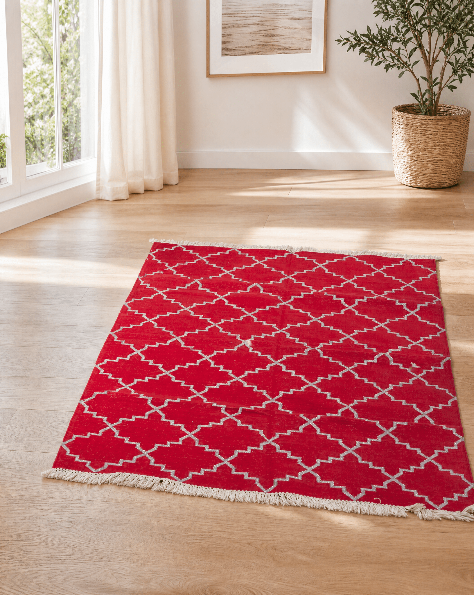 LUMA HANDWOVEN COTTON RUG - Art and craft furniture