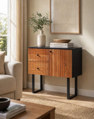 Lumora Acacia Wood 1 Door 2 Drawer Sideboard - Art and craft furniture