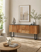 Lumora Acacia Wood Sideboard - Art and craft furniture
