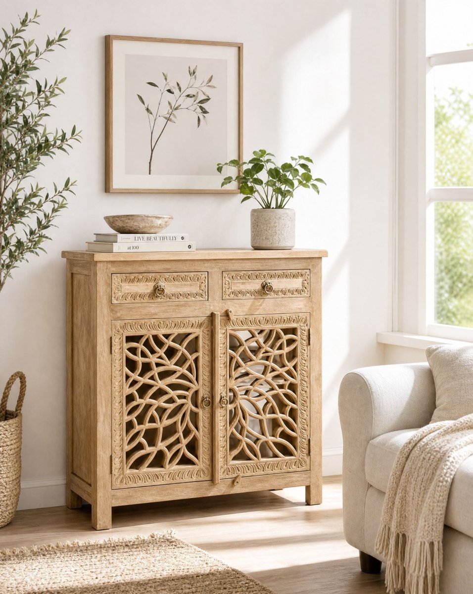 Lustre Glass Door Sideboard - Art and craft furniture