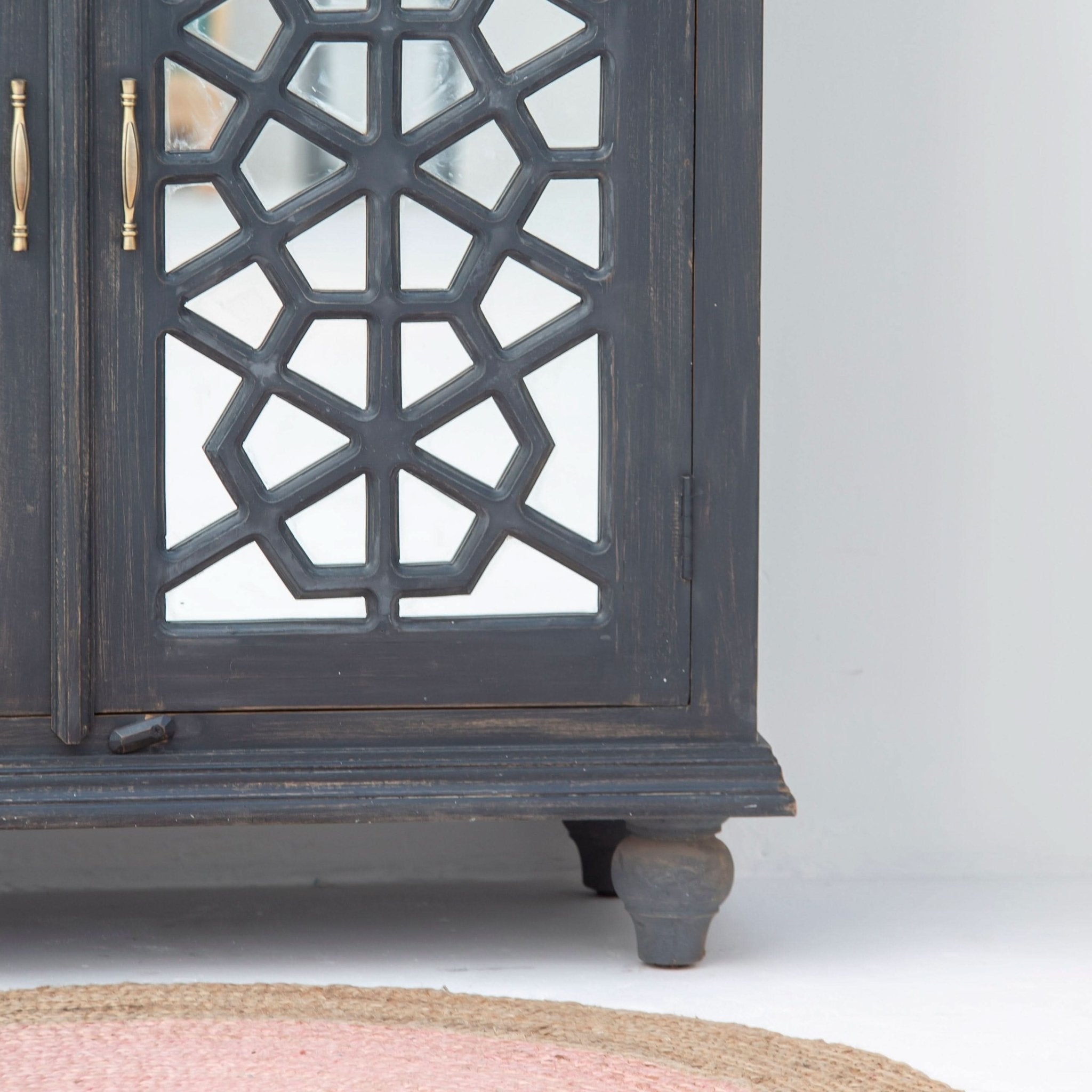 LUSTRE TWO GLASS DOOR SIDEBOARD - Art and craft furniture