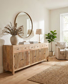 Luwin Lining 6 Drawer 6 Door Sideboard - Art and craft furniture