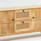 LUWIN LINING CANE FTD TWO DRAWER TWO WDN DOOR TV STAND - Art and craft furniture