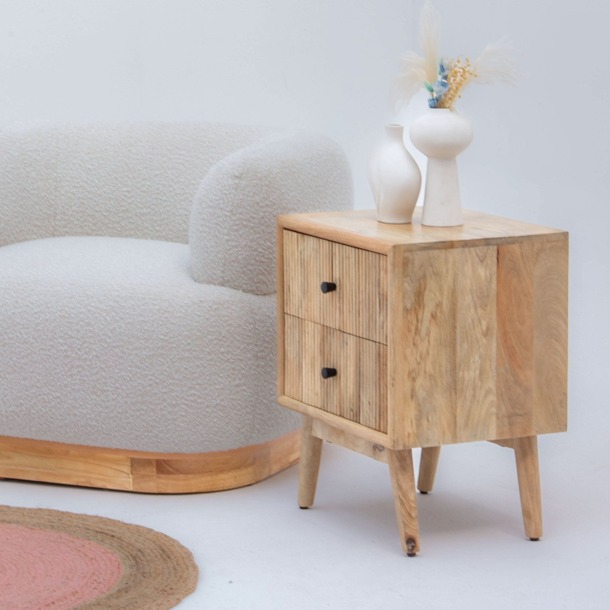 LUWIN LINING TWO DRAWER NIGHTSTAND - Art and craft furniture